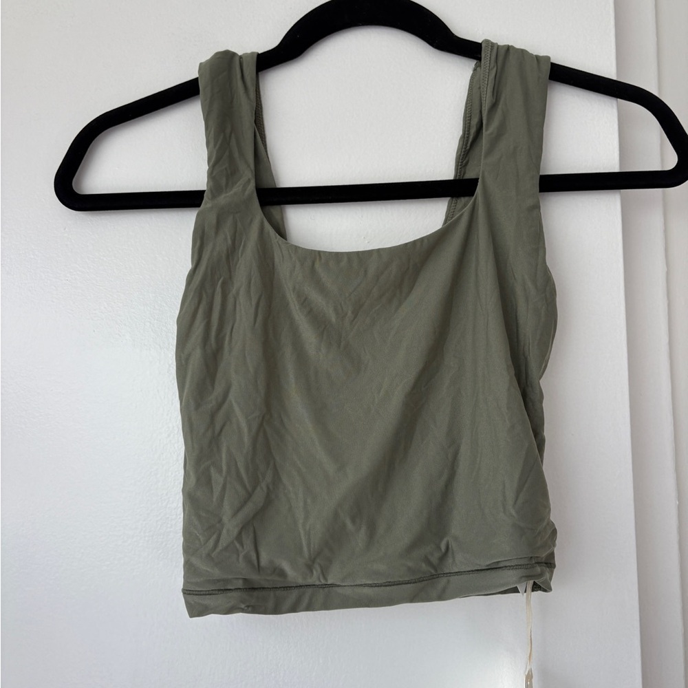 aerie Olive Green Crop Tank Top